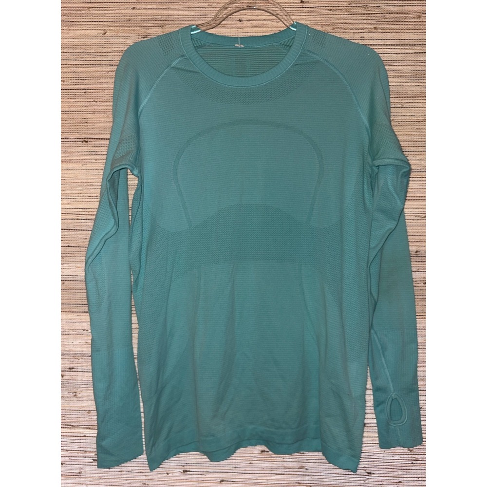 Lululemon Swiftly Tech Long Sleeve Crew Shirt Teal Blue Size 6 Running Top